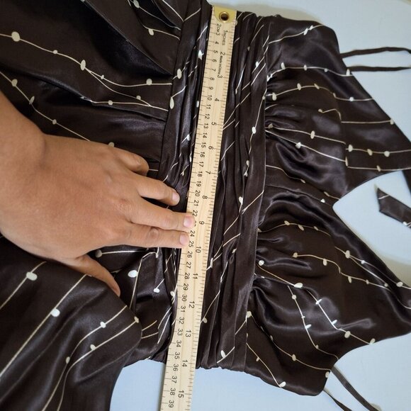 Vintage Jessica Howard Brown Halter Dress Babydoll Coquette Y2K Sz 8 - Picture 11 of 13